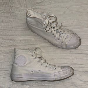 All White Hightop Converse